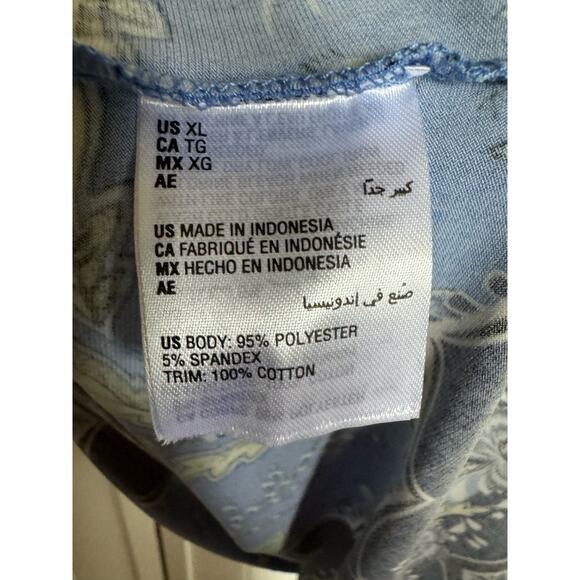 JM Collection Womens‎ Top Sz XL Watery Blue Wildflower Way NEW Floral - Picture 6 of 6